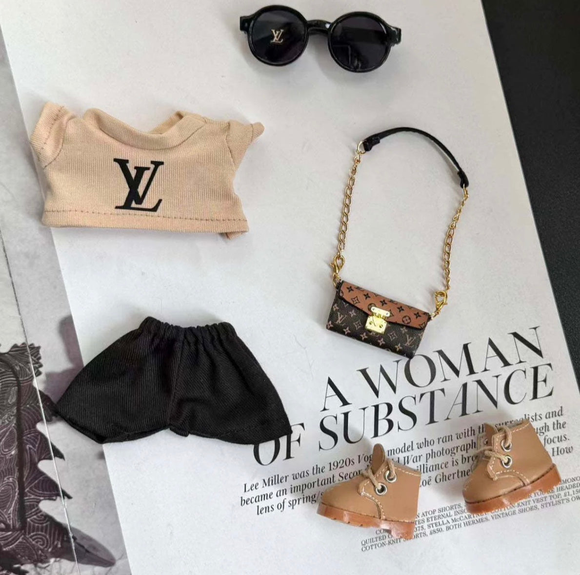 Béžovo & Černý Louis Vuitton Streetwear Outfit